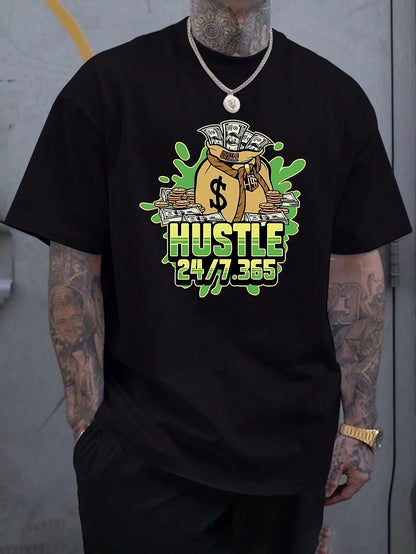 Men's Printed Casual Short Sleeved T-shirt