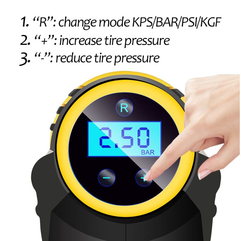 Portable Automatic Handheld Digital LED Smart Car Air Compressor Pump