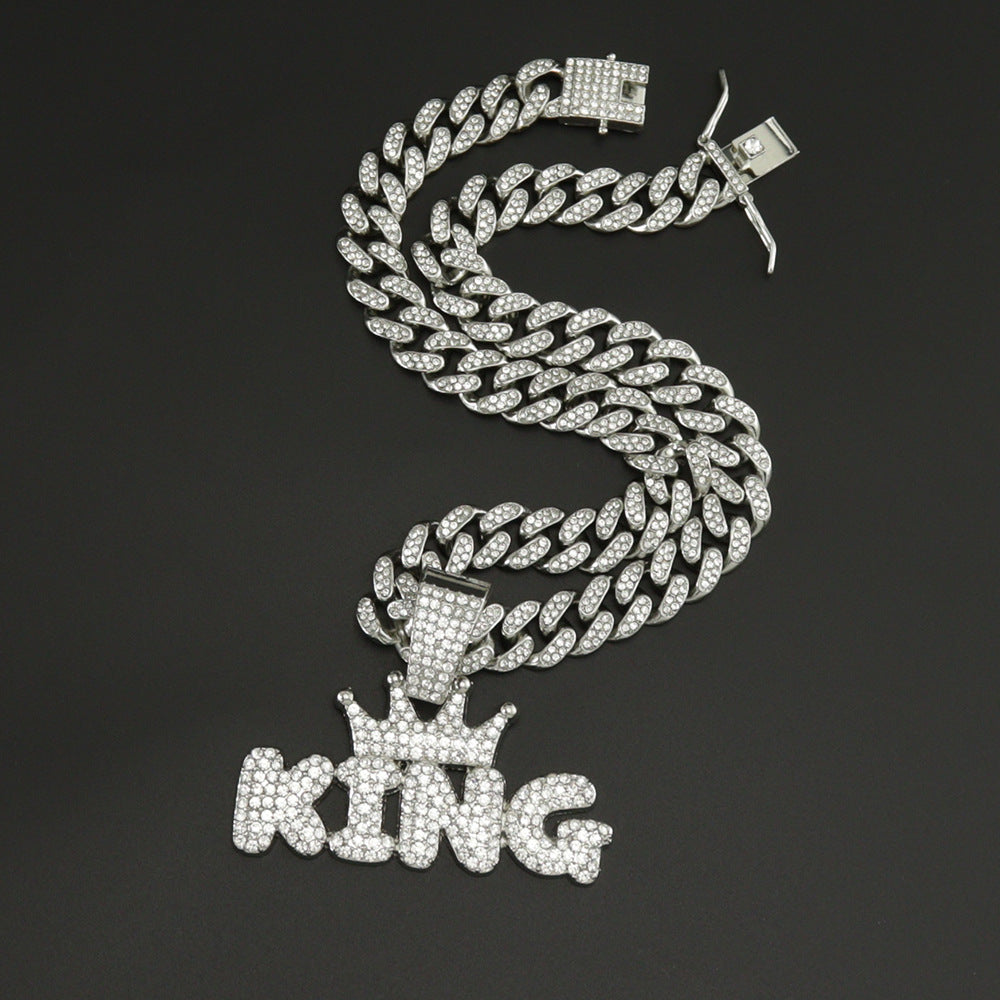 King Necklace With Diamond Pendant