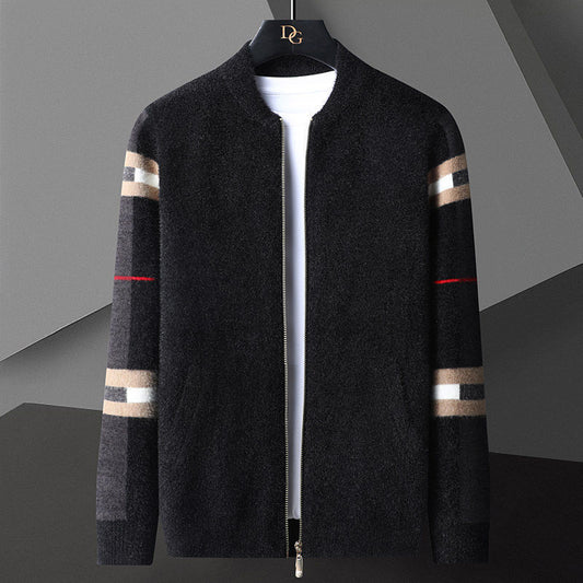 Men's Fleece Business All-match Knit Sweater