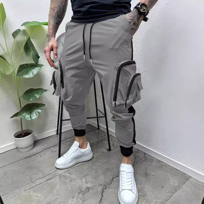 Casual Multi-pocket Zipper Cargo Joggers