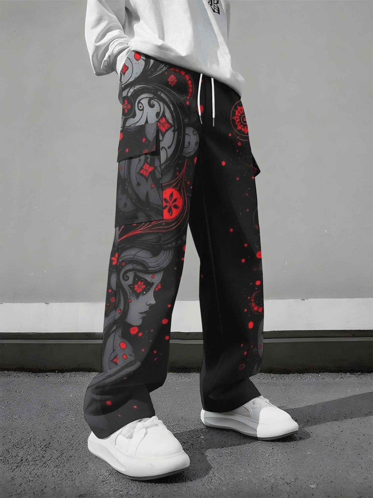 Multiple Pockets Durable Design Printed Pants