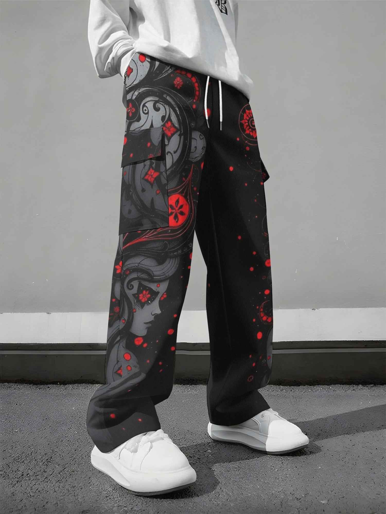 Multiple Pockets Durable Design Printed Pants