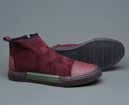 High-top Canvas Slip-on Lazy Camouflage Breathable Casual Shoes
