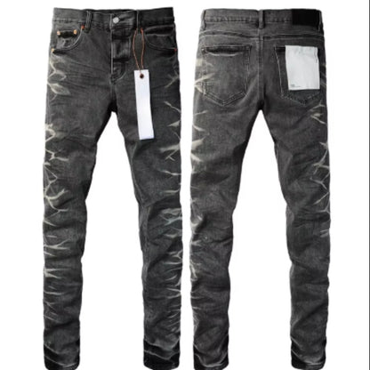 European And American Street Designer Solid Color American Hip-hop Fashion Jeans