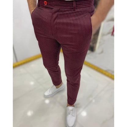 Thin Striped Slim Casual Men's Pants