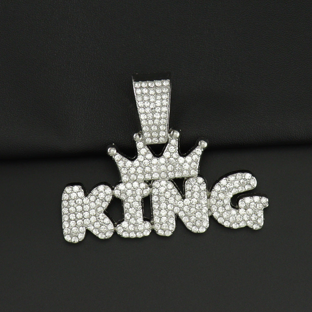 King Necklace With Diamond Pendant