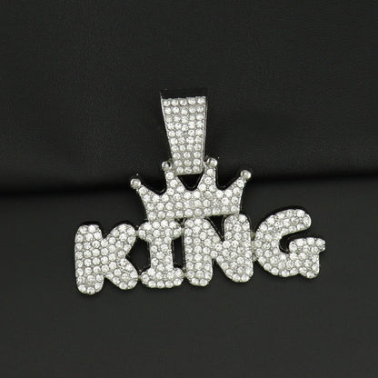 King Necklace With Diamond Pendant