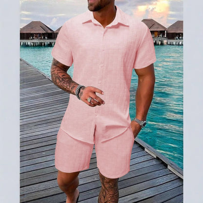 Jacquard Casual Solid Color Suit