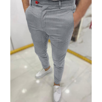 Thin Striped Slim Casual Men's Pants
