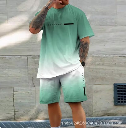 Casual Sports Short Sleeve Set For Men