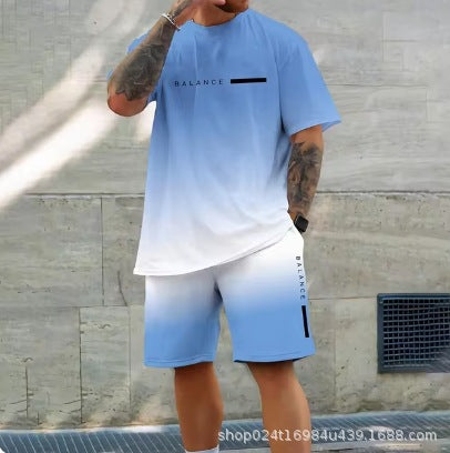 Casual Sports Short Sleeve Set For Men
