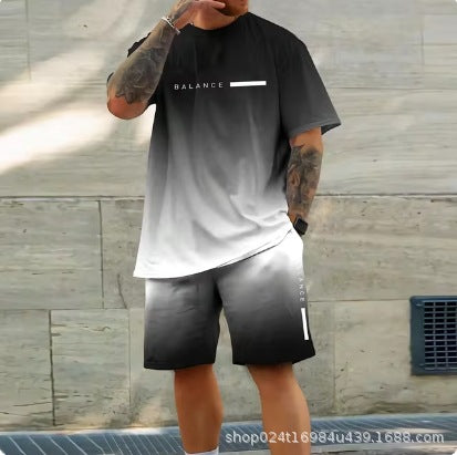 Casual Sports Short Sleeve Set For Men