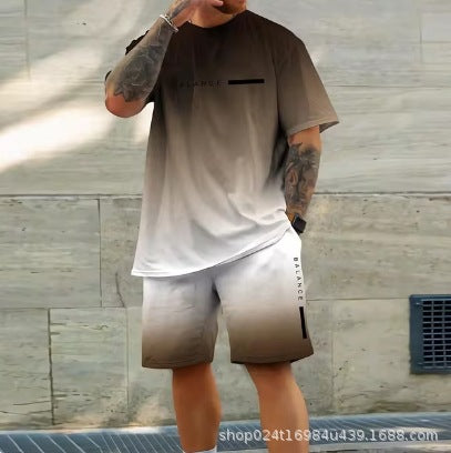 Casual Sports Short Sleeve Set For Men