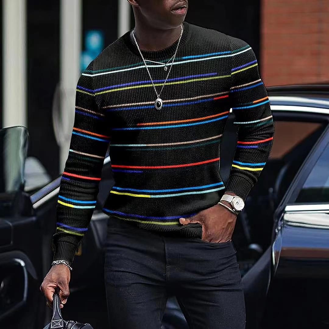 Slim Round Neck Pullover Long Sleeve Shirt