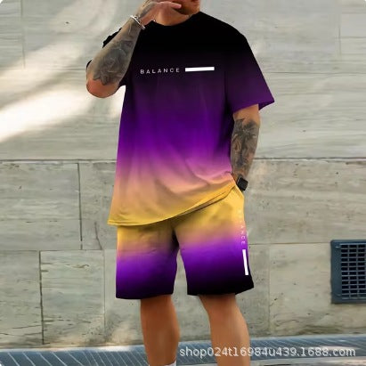Casual Sports Short Sleeve Set For Men