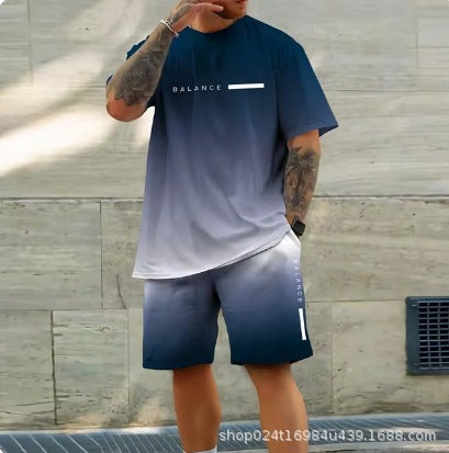 Casual Sports Short Sleeve Set For Men