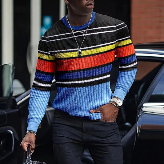 Slim Round Neck Pullover Long Sleeve Shirt