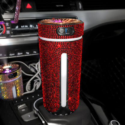 Luxury Diamond Car LED Light Aromatherapy Car Diffuser Purifier