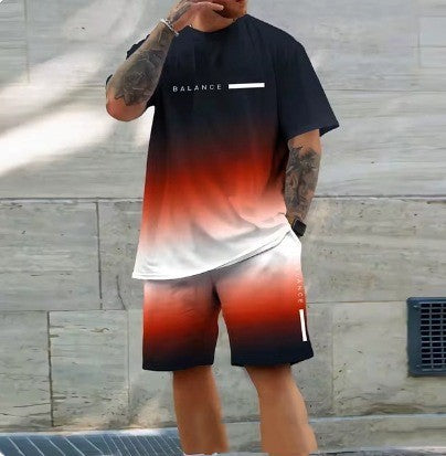 Casual Sports Short Sleeve Set For Men