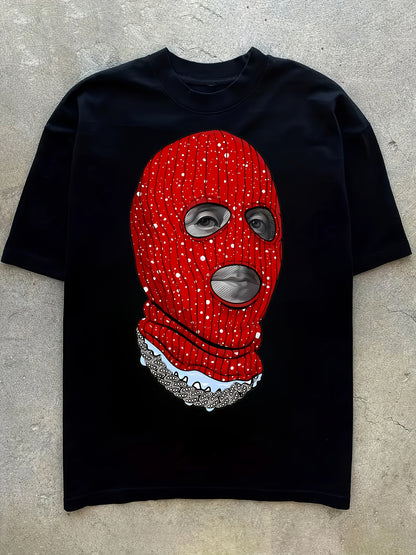 Masked Men's Print, Men's Pattern T-shirt, Summer Casual And Comfortable T-shirt, Men's Clothing