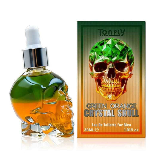 Tonfly Green-Orange Dual-Color Skull Cologne for Men