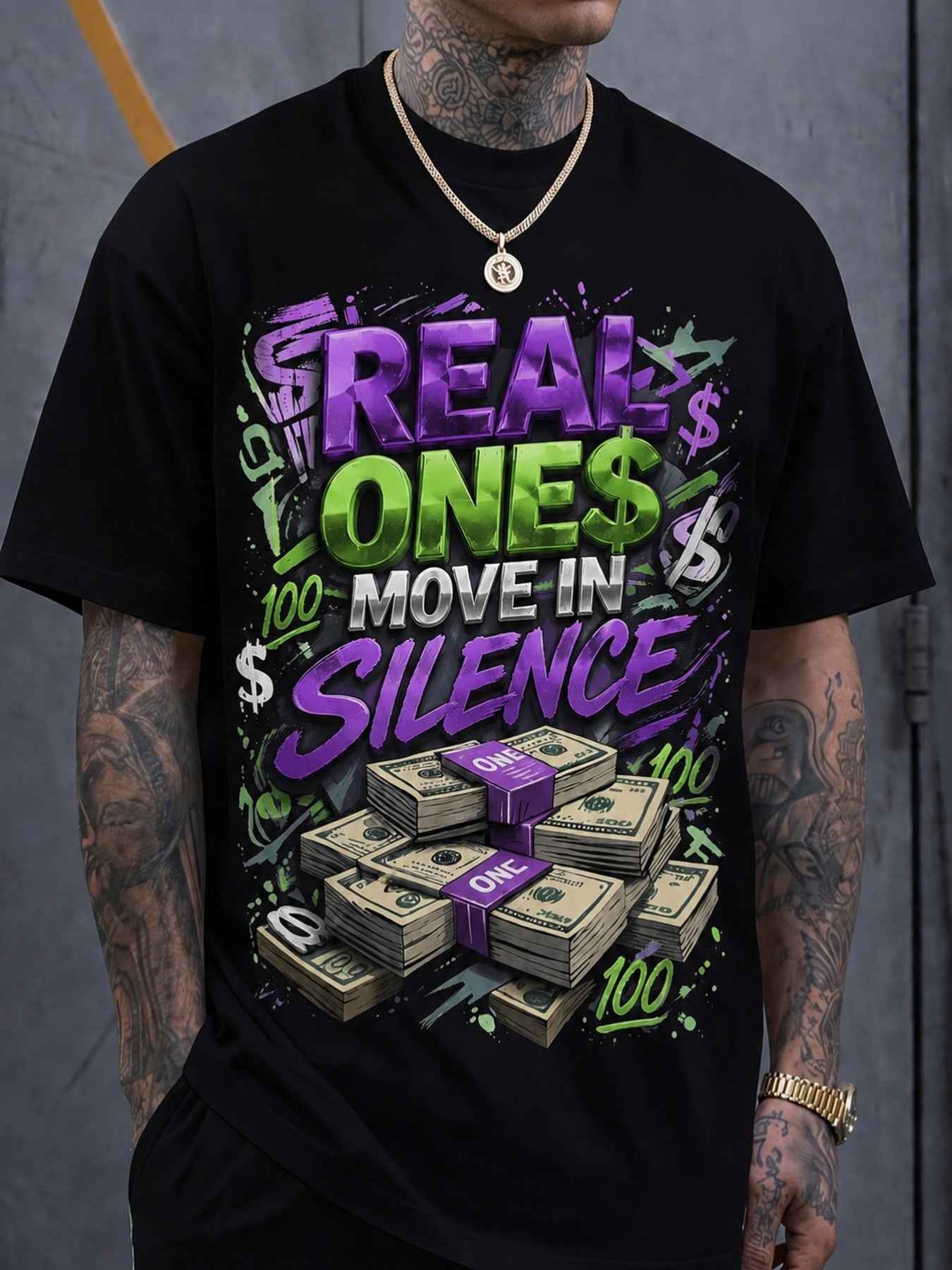 Hip-hop Wealth Graphic Tee