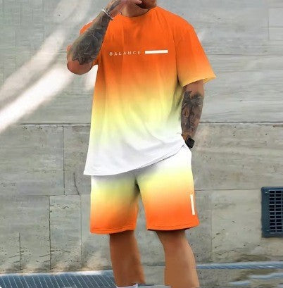 Casual Sports Short Sleeve Set For Men