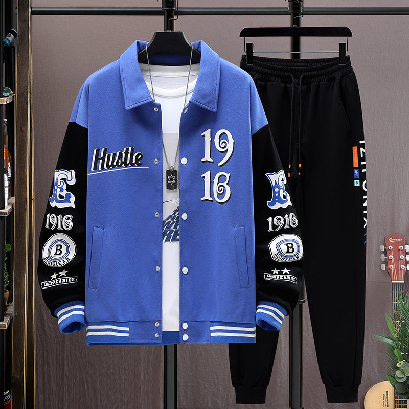 Conjunto de chaqueta y pantalón de béisbol para hombre