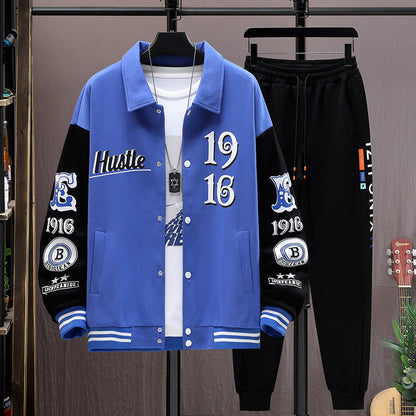Conjunto de chaqueta y pantalón de béisbol para hombre