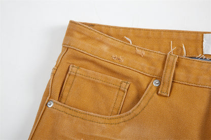 Fashion Washed Gradient Hole Jeans