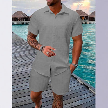 Jacquard Casual Solid Color Suit