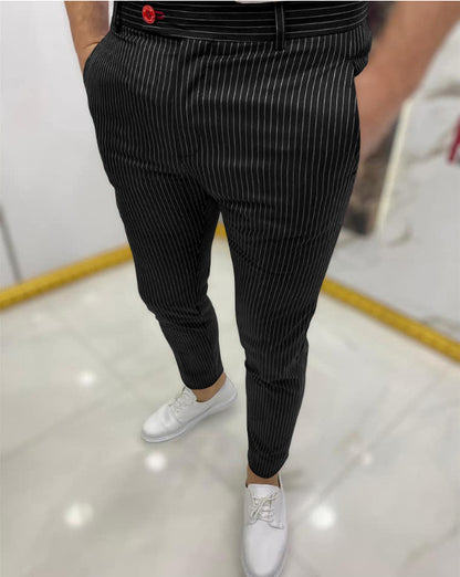 Thin Striped Slim Casual Men's Pants