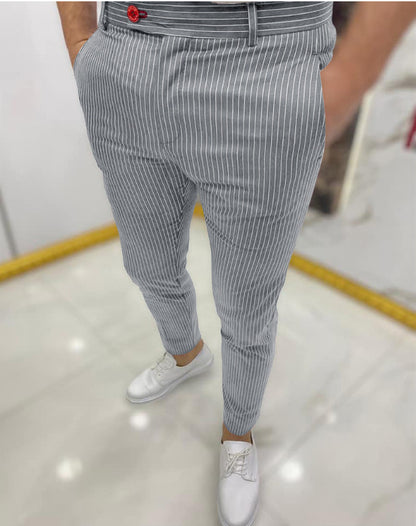 Thin Striped Slim Casual Men's Pants