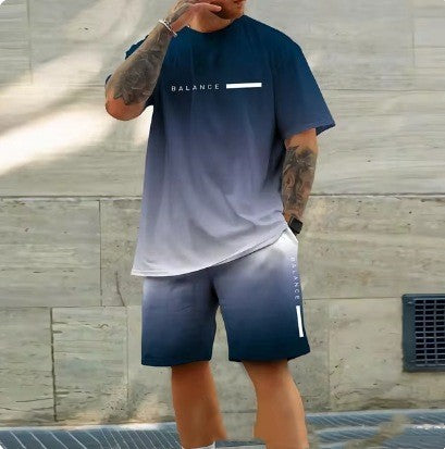 Casual Sports Short Sleeve Set For Men