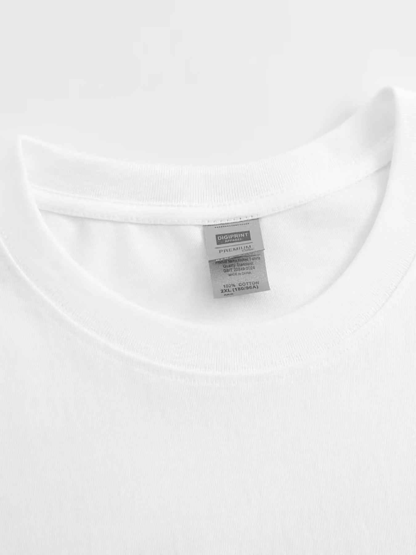 Mens Loose Fit Soft Round Neck Casual Streetwear Tee