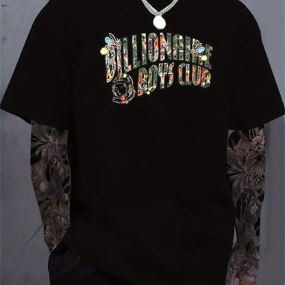 Men's Casual Short Sleeved Round Neck T-shirt