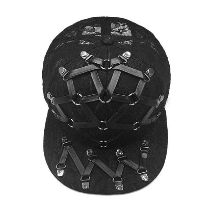 European And American Punk T-shaped Hip Hop Flat-brimmed Cap