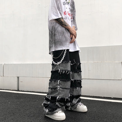 Hip Hop Lazy Style Tassel Jeans