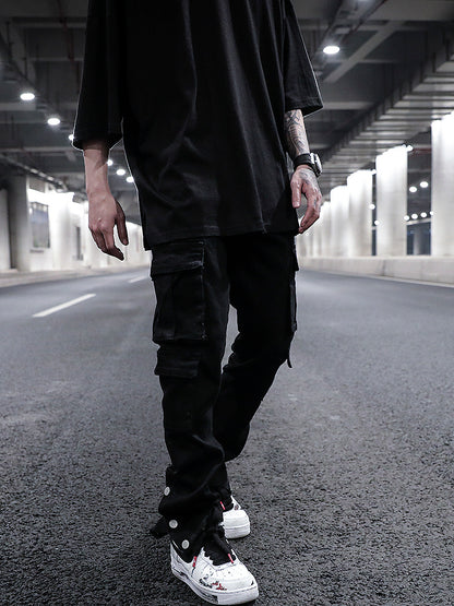 Street Style Three-dimensional Black Jeans