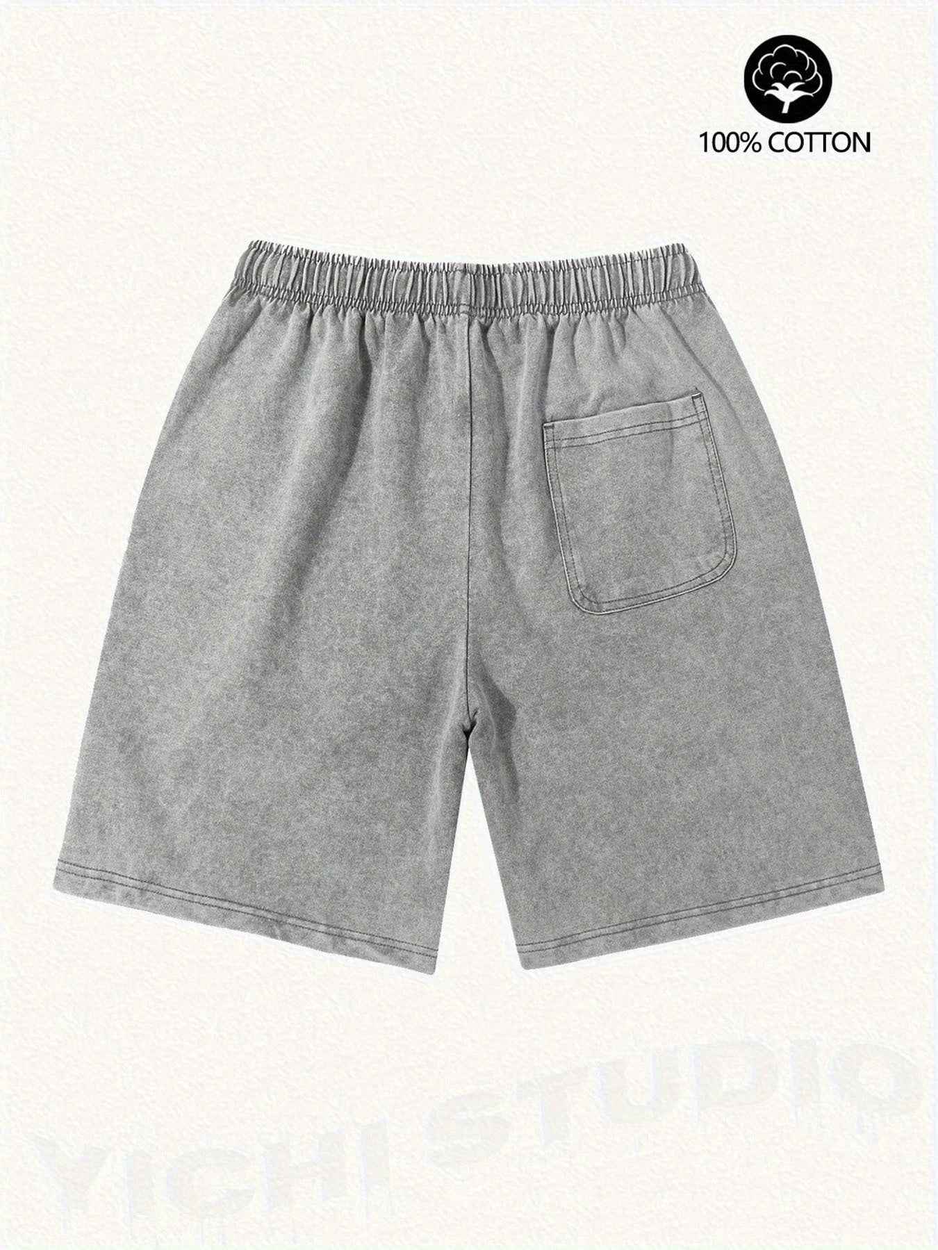 Mens Retro Washed Casual Summer Street Sport Shorts