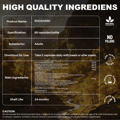 ROCK HARD Capsules Enhanced Formula