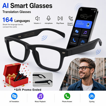AI Translation Glasses 164 Languages Photo Chat Voice