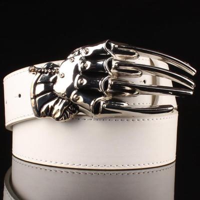 Cinturón de moda con garra de cabeza grande y calavera