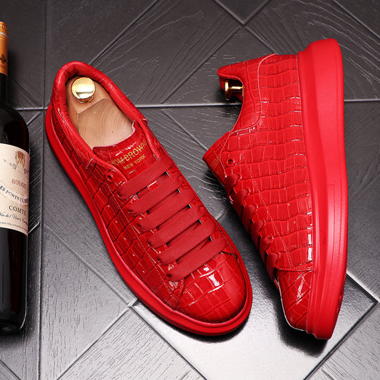 Nuevos zapatos casuales de moda para hombre con tacón de plataforma
