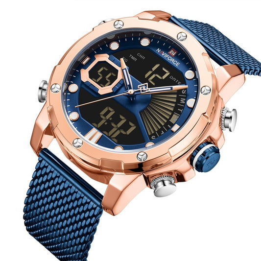 Reloj deportivo de acero inoxidable para hombre.