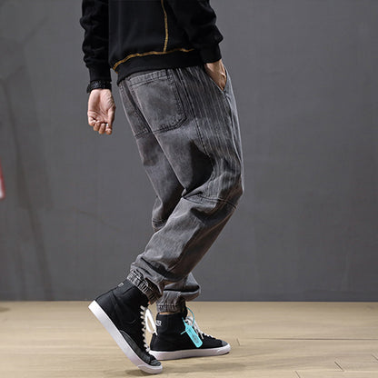 Gray Cargo Jeans with Pockets