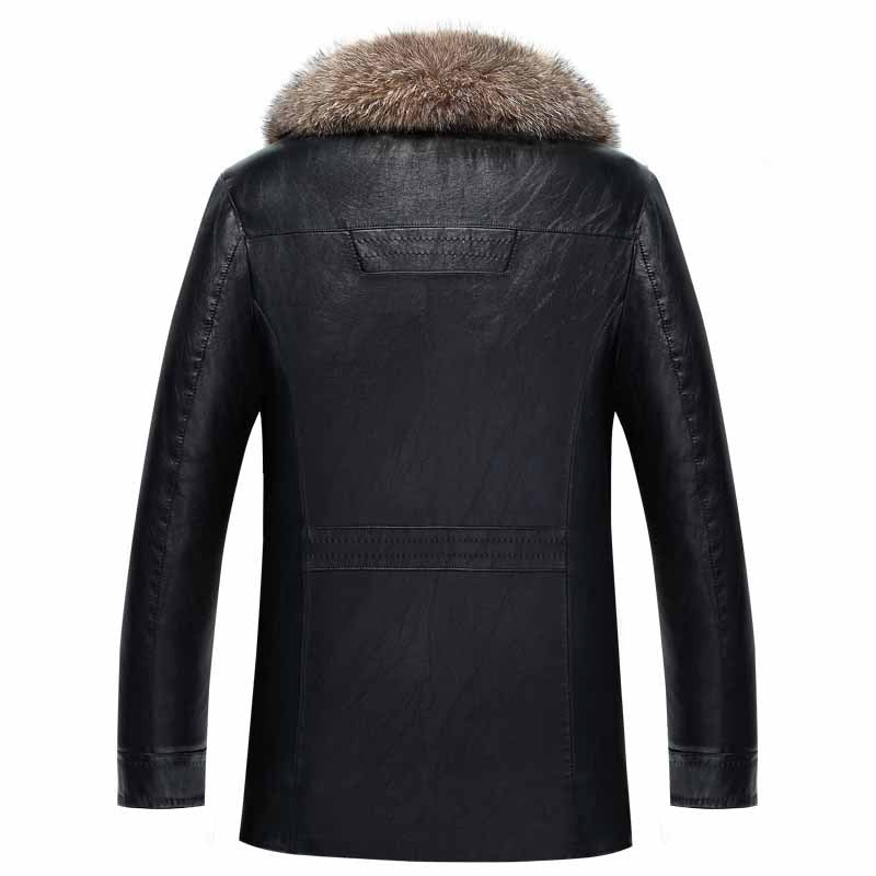 Mens Fashion Casual  Fur Collar Coat