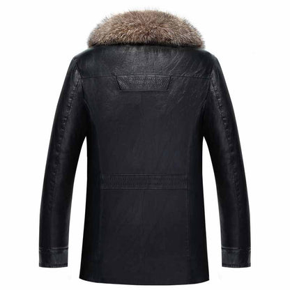 Mens Fashion Casual  Fur Collar Coat