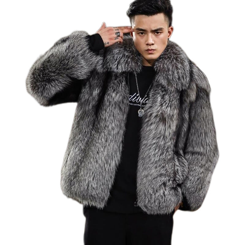 Warm Faux Fur Casual Men's Jacket